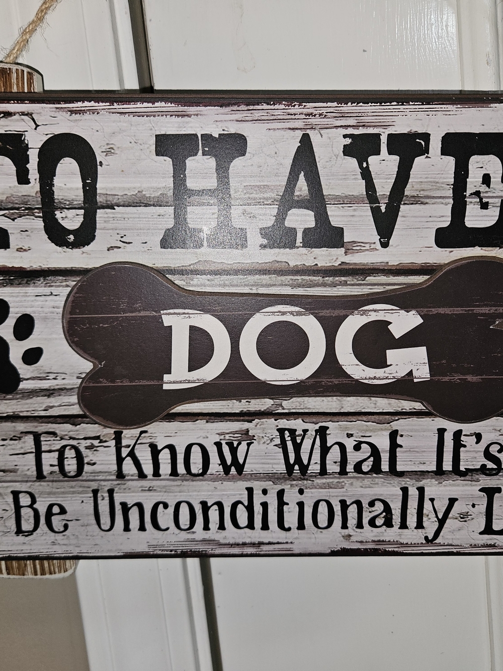 Hobby Lobby Brown & White Dog Bone Wall Sign